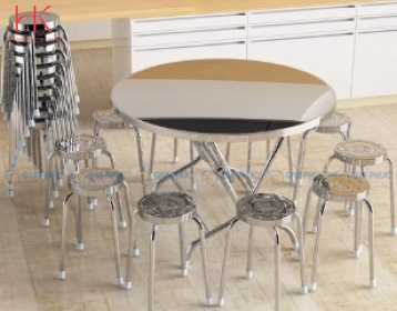 Ghế đẩu inox DELI mặt 30 phi 25