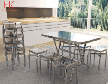 Ghế đẩu inox DELI mặt vuôn