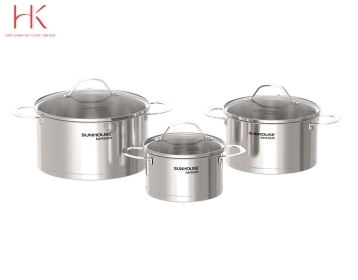 BỘ NỒI INOX 5 ĐÁY SUNHOUSE MAMA SHG502