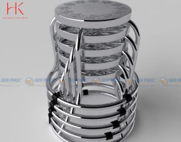Ghế đôn inox WIN phi 19 chân lùn