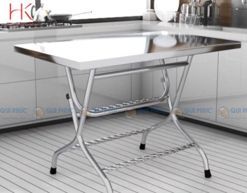 Bàn inox WIN chữ nhật phi 