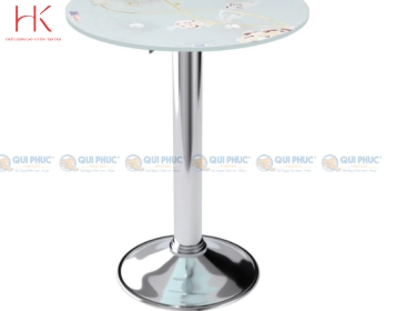 Bàn kiếng DELI 6 tấc chân mâm Deli