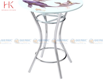 Bàn kiếng 6 tấc chân Hòa Phát inox