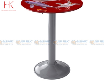 Bàn kiếng 6 tấc chân mâm 1 trụ sắt