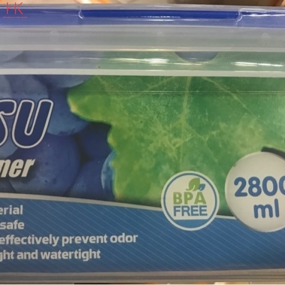 HỘP THỰC PHẨM CHỮ NHẬT MATSU 2800ML CHỊU NHIỆT LÒ VI SÓNG