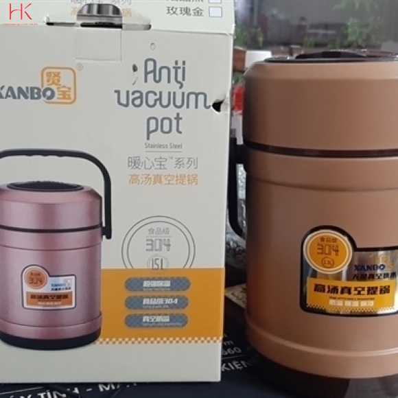 TH\- CẶP LỒNG XANBO INOX 304 MÀU 1\.5L