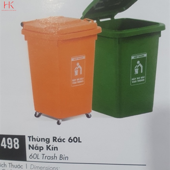 THÙNG RÁC CÔNG CỘNG 60 LÍT HIỆP THÀNH