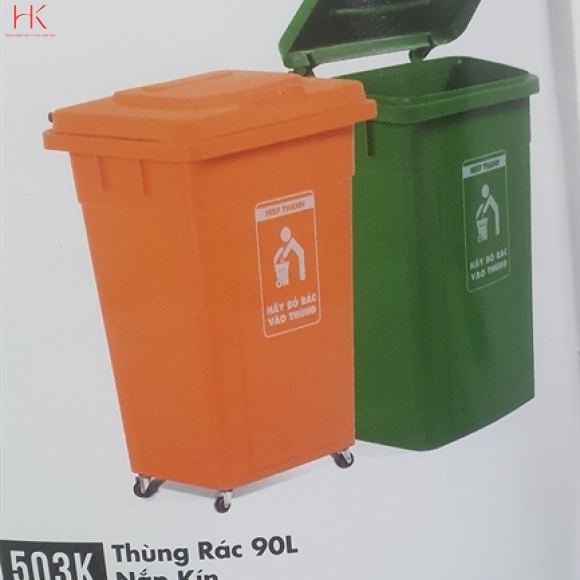 THÙNG RÁC CÔNG CỘNG 90 LÍT HIỆP THÀNH