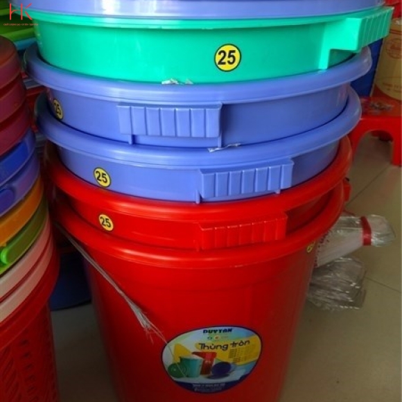 THÙNG TRÒN 25 LÍT 629 CÓ NẮP