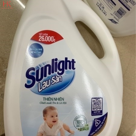Nước Lau Sàn Sunlight Thiên Nhiên Chiết Xuất Tre & Lô Hội Can 3,6kg