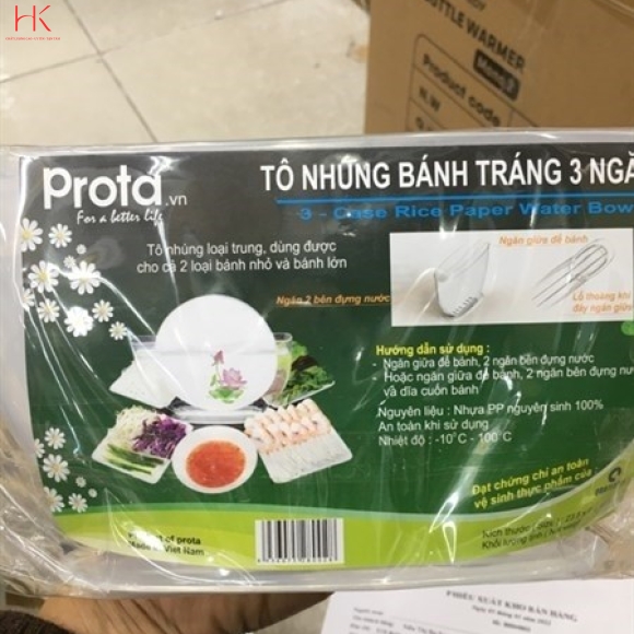 KHAY NHÚNG BÁNH TRÁNG 3 NGĂN PROTA