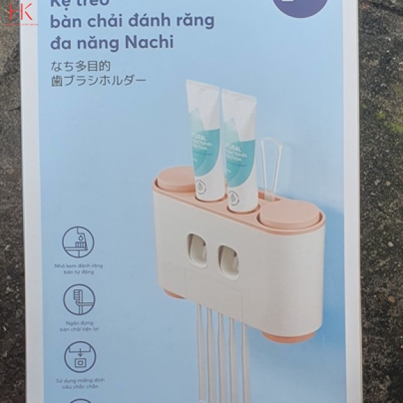 Kệ treo bàn chải đánh răng đa năng Nachi \(4 cốc\)