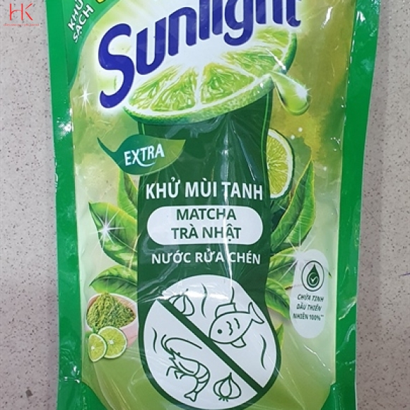 Nước Rửa Chén Sunlight Khử Mùi Tanh Matcha Trà Nhật Túi 750g