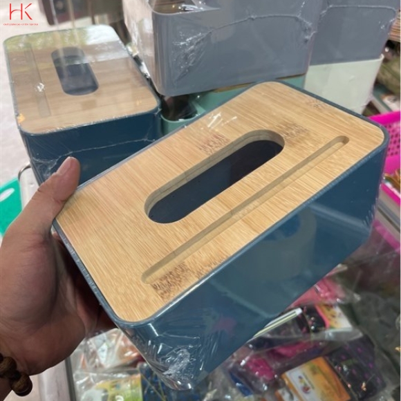 Hộp giấy mặt tre chữ nhật Megahome