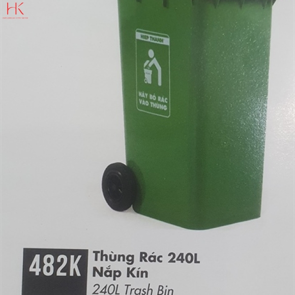 THÙNG RÁC CÔNG CỘNG 240 LÍT HIỆP THÀNH