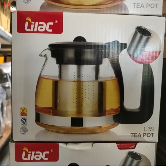 ẤM PHA TRÀ THỦY TINH LILAC CÓ LỌC S95 1\.25L