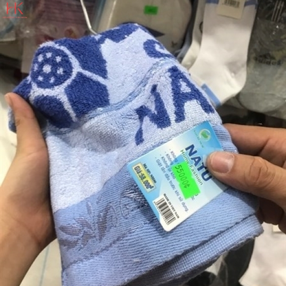 KHĂN QUẤN ĐẦU SỢI TRE HOA 8T NATU