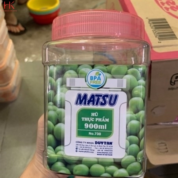 HŨ THỰC PHẨM MATSU VUÔNG NO\.730 900ML DUY TÂN