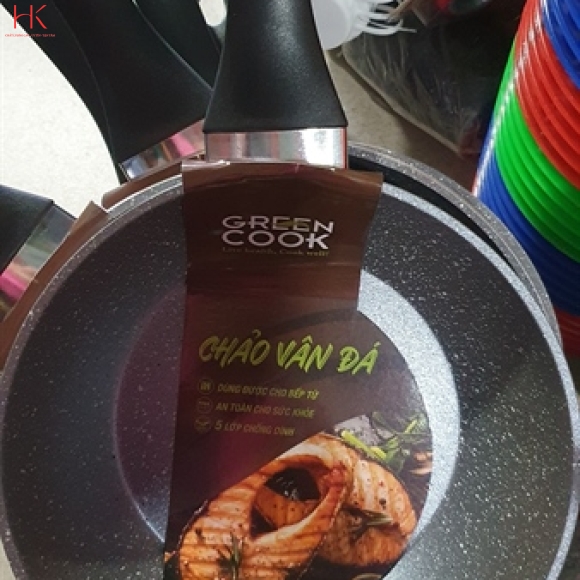 CHẢO VÂN ĐÁ CHỐNG DÍNH GREEKCOOK 20 CM