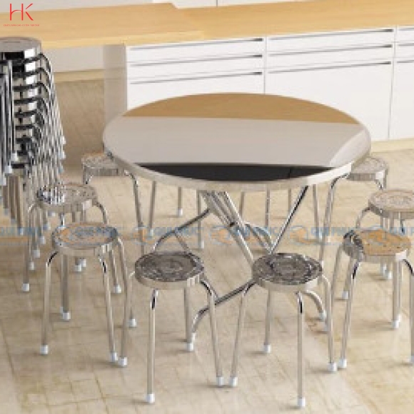 Ghế đẩu inox DELI mặt 30 phi 25