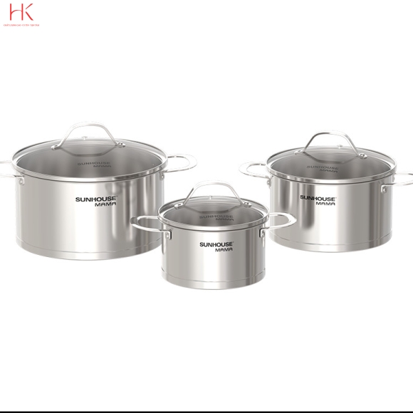 BỘ NỒI INOX 5 ĐÁY SUNHOUSE MAMA SHG502