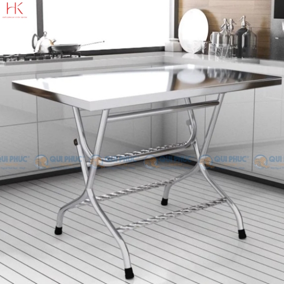 Bàn inox WIN chữ nhật phi 