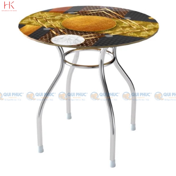 Bàn kiếng DELI 8 tấc chân Pisa