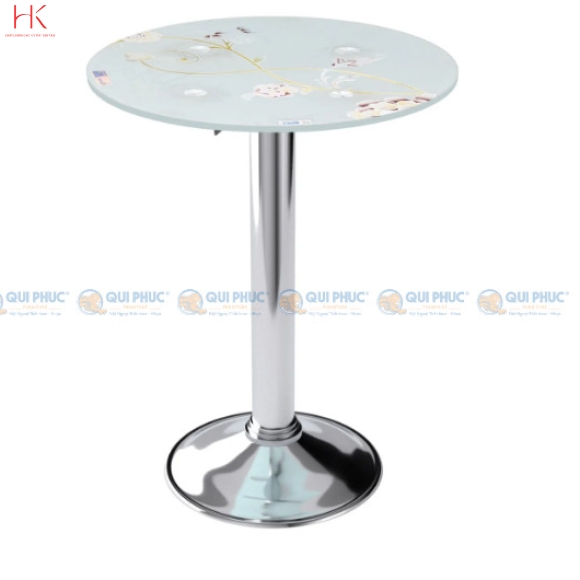 Bàn kiếng DELI 6 tấc chân mâm Deli