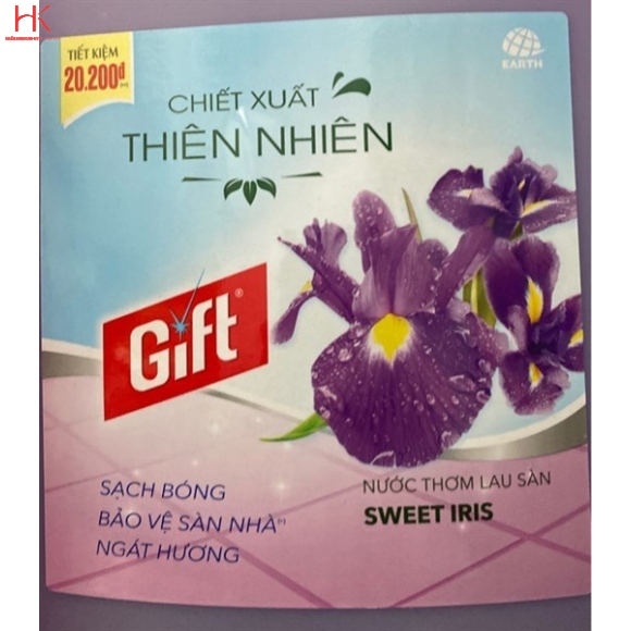 GIFT CHIẾC XUẤT THIÊN NHIÊN NƯỚC THƠM LAU SÀN HƯƠNG SWEET IRIS 3,8KG