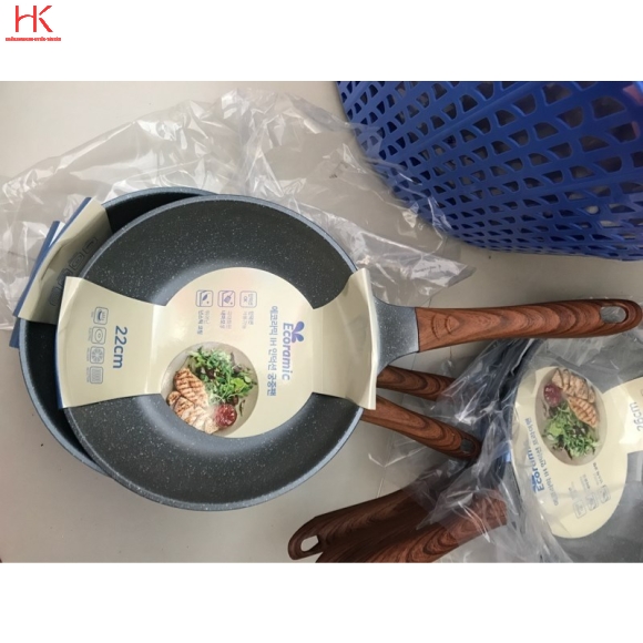 chảo đúc vân đá sâu ecoramic 22cm
