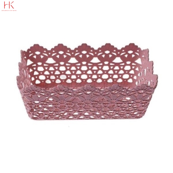 HONGLONG IMITATION WOOL LINE HOLLOW STORAGE BOX 1241RO HOA CHU NHAT TO
