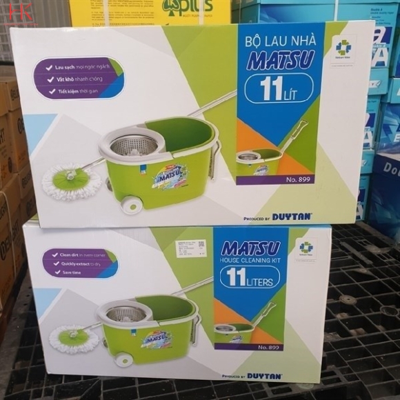 BỘ LAU NHÀ 360⁰ 11 LÍT LỒNG INOX MATSU DUY TÂN