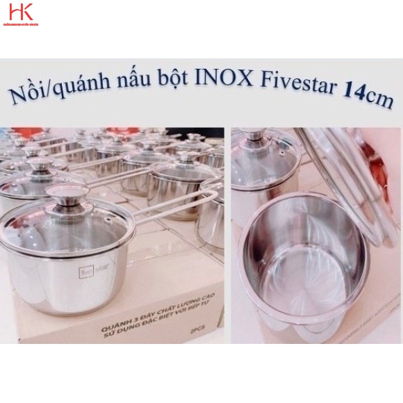 Quánh bột inox fivestart 14 cm