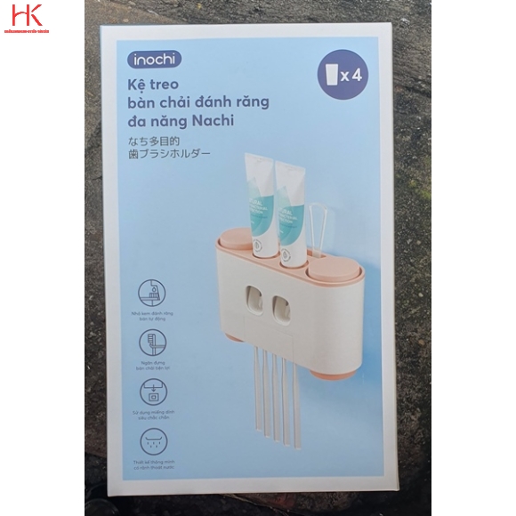 Kệ treo bàn chải đánh răng đa năng Nachi \(4 cốc\)