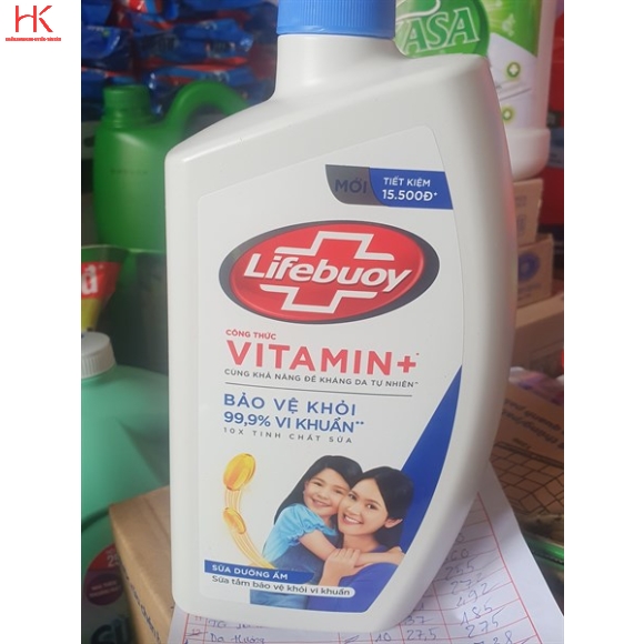 ST LIFEBUOY BẢO VỆ VƯỢT TRỘI DUONG AM CHAI 800G XANH