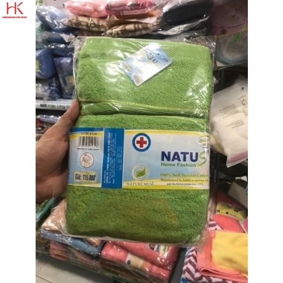 KHĂN TẮM COTONG TRƠN 1M2 NATU