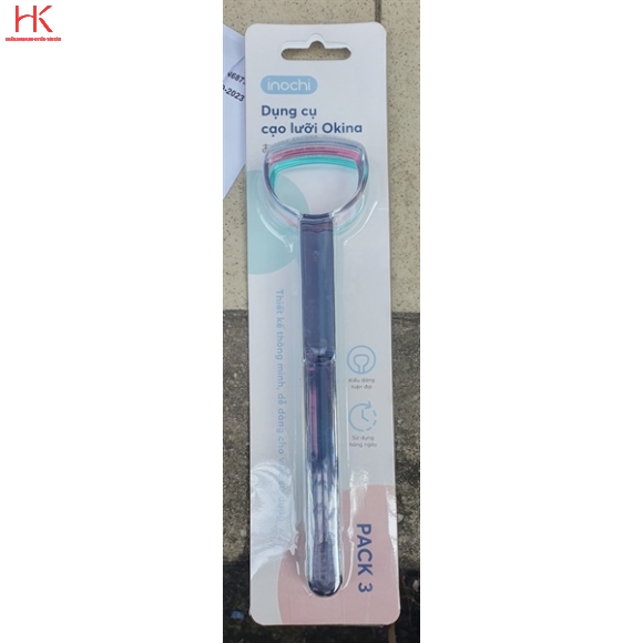 DỤNG CỤ CẠO LƯỠI OKINA HÌNH TRÒN INOCHI PACK 3