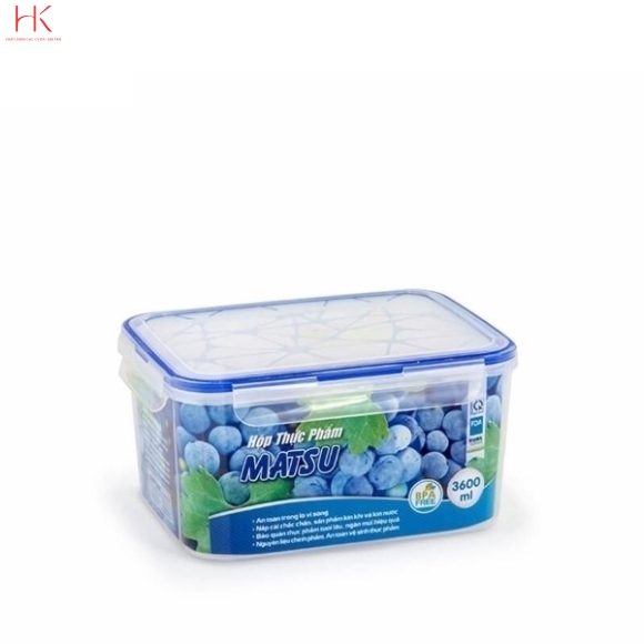 HỘP NHỰA THỰC PHẨM CN MATSU 3600ML CHỊU NHIỆT LÒ VI SÓNG