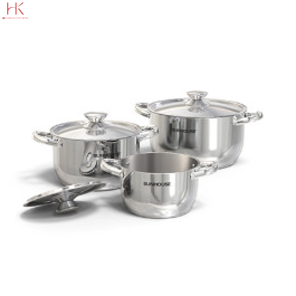 BỘ NỒI INOX 3 ĐÁY SUNHOUSE SHG302