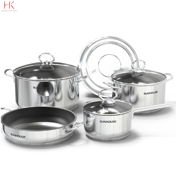 BỘ NỒI CHẢO INOX  EASY COOK SUNHOUSE