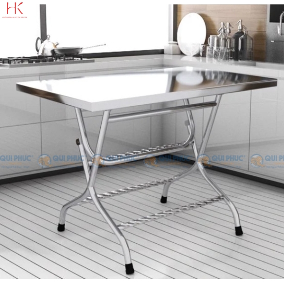 Bàn inox WIN chữ nhật phi 