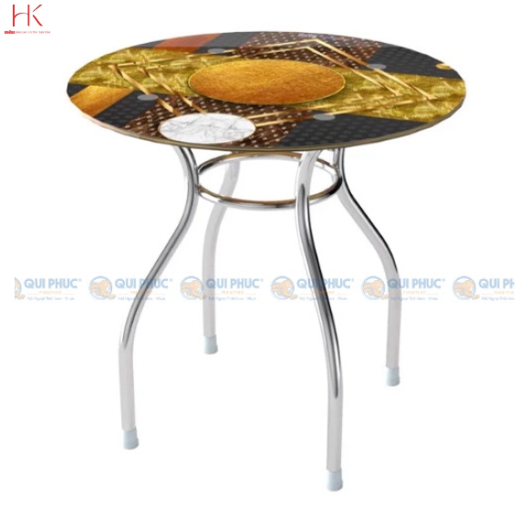 Bàn kiếng DELI 8 tấc chân Pisa