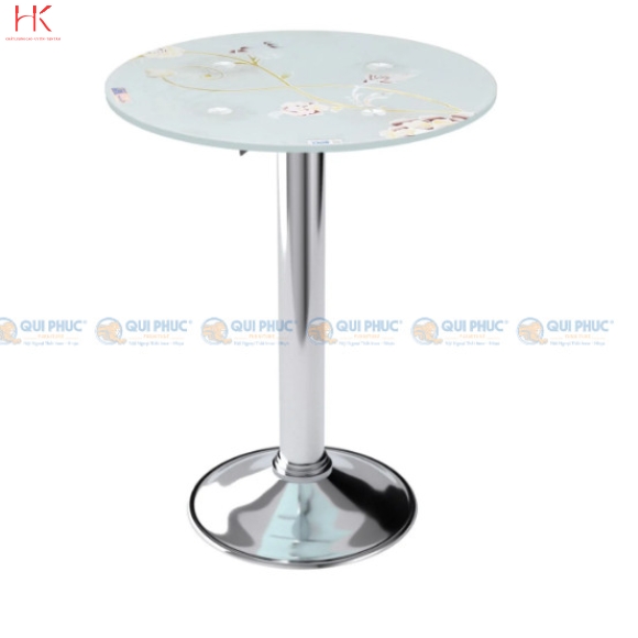 Bàn kiếng DELI 6 tấc chân mâm Deli